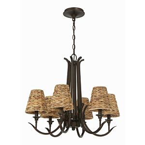 Kokomo 6-Light Chandelier in Aged Bronze Brushed