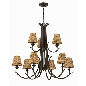 Kokomo 9-Light Chandelier in Aged Bronze Brushed