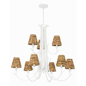 Kokomo 9-Light Chandelier in Matte White