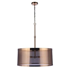 Mesh 4-Light Pendant in Satin Brass