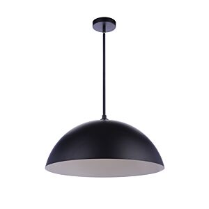 Sculptural Statement Pendants 1-Light LED Pendant in Flat Black