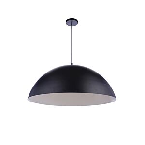 Sculptural Statement Pendants 1-Light LED Pendant in Flat Black