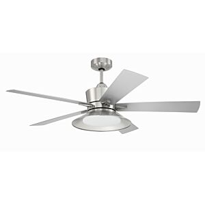 Topper 1-Light 52" Hanging Ceiling Fan in Brushed Polished Nickel