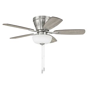 Wheeler 42 2-Light Bowl 2-Light 42" Hugger Ceiling Fan in Brushed Polished Nickel