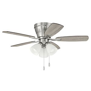 Wheeler 42 3-Light 3-Light 42" Hugger Ceiling Fan in Brushed Polished Nickel