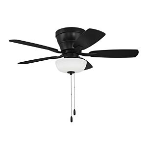 Wheeler 42 2-Light Bowl 2-Light 42" Hugger Ceiling Fan in Flat Black