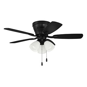 Wheeler 42 3-Light 3-Light 42" Hugger Ceiling Fan in Flat Black