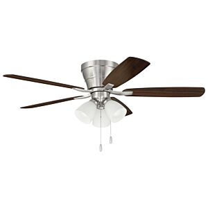 Wheeler 52 3-Light 3-Light 52" Hugger Ceiling Fan in Brushed Polished Nickel