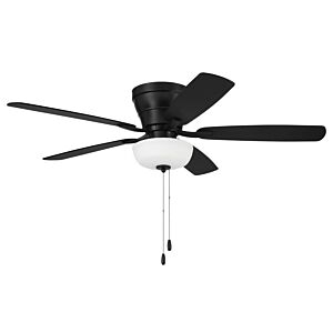 Wheeler 52 2-Light Bowl 2-Light 52" Hugger Ceiling Fan in Flat Black