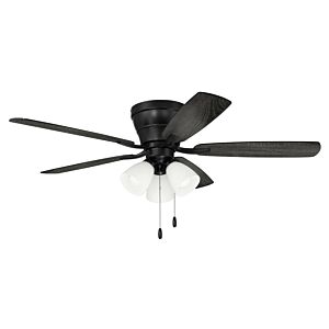 Wheeler 52 3-Light 3-Light 52" Hugger Ceiling Fan in Flat Black