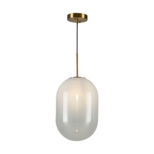 Vita  Pendant in White, Brass by Artcraft