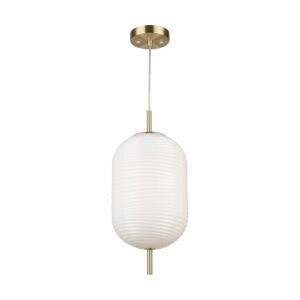 Vita  Pendant in White, Brass by Artcraft