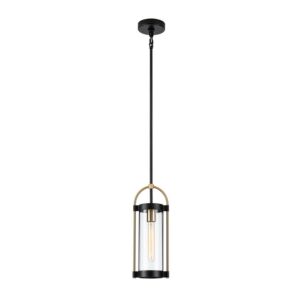 Bonita  Pendant in Black and Brushed Brass by Artcraft