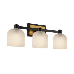 Lyndon  Bathroom Vanity Light  in Black and Brushed Brass by Artcraft