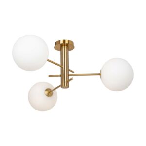 Aurelia  Semi Flush Mount in Brass by Artcraft