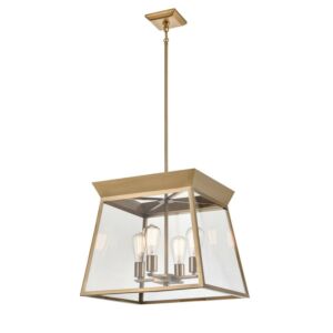 Lucian  Chandelier in Brushed Brass by Artcraft