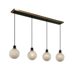 Gem  Island Pool Table in Black and Brushed Brass by Artcraft