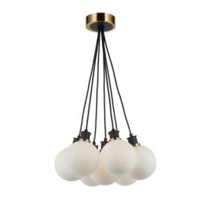 Gem  Pendant in Black and Brushed Brass by Artcraft