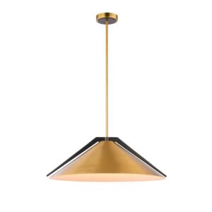 Baltic  Pendant in Brass and black by Artcraft