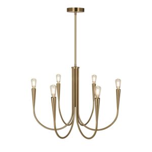 Bronte  Chandelier in Brass by Artcraft