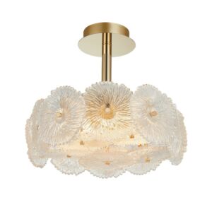 Bloom  Semi Flush Mount in Brass by Artcraft