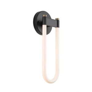 Cascata LED Wall Sconce in Black and Brushed Brass by Artcraft