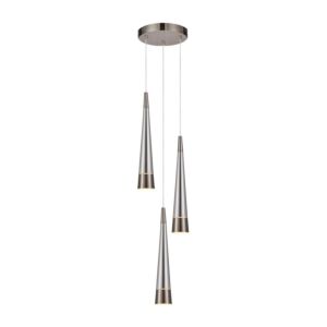 Sunnyvale LED Chandelier in Pearl Black and Smoke by Artcraft