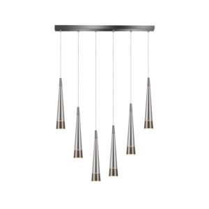 Sunnyvale LED Island Pendant in Pearl Black and Smoke by Artcraft