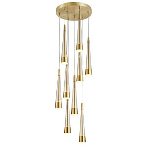 Sunnyvale LED Chandelier in Brass by Artcraft