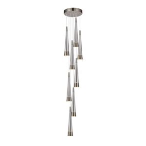 Sunnyvale LED Chandelier in Pearl Black and Smoke by Artcraft