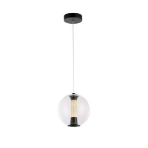 Arlo LED Pendant in Black by Artcraft