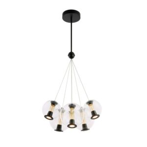 Arlo LED Chandelier in Black by Artcraft