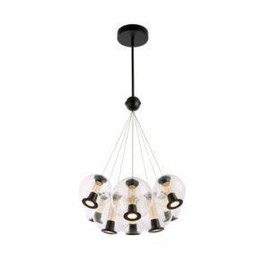 Arlo LED Chandelier in Black by Artcraft