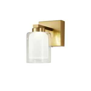 Saville LED Bathroom Vanity Light in Brass by Artcraft