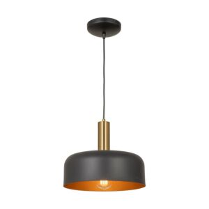 Orsa  Pendant in Black and Brushed Brass by Artcraft