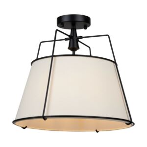 Pullman  Semi Flush Mount in Black by Artcraft