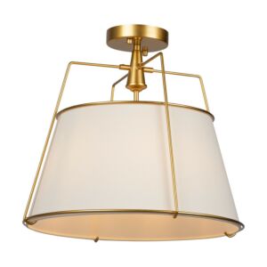 Pullman  Semi Flush Mount in Brass by Artcraft