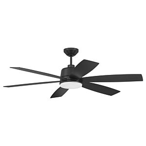 Hogan 1-Light 54" Outdoor Ceiling Fan in Flat Black