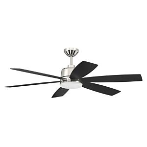 Hogan 1-Light 54" Outdoor Ceiling Fan in Polished Nickel