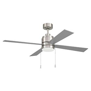 McCoy 52 4 Blade with Pull Chains 1-Light 52" Hanging Ceiling Fan in Brushed Polished Nickel