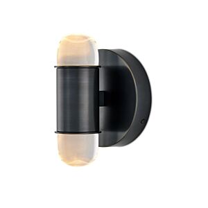 Capsule LED Wall Sconce in Oil Rubbed Bronze Clear by Currey and Company