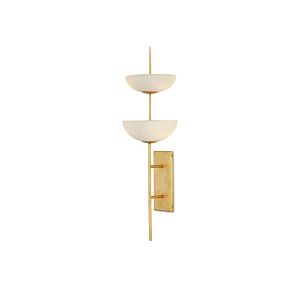 Follett  Wall Sconce in Contemporary Gold Leaf White by Currey and Company