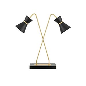 Avignon  Desk Lamp in Polished Brass Oil Rubbed Bronze Black by Currey and Company