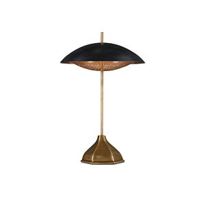 Domville  Table Lamp in Antique Brass Black by Currey and Company