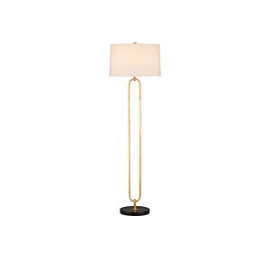 Glossary  Floor Lamp in Contemporary Gold Leaf Natural by Currey and Company