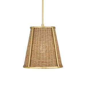 Deauville  Pendant in Natural Polished Brass by Currey and Company