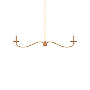 Saxon  Chandelier in Saddle Tan Natural by Currey and Company