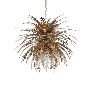 Abyssinia  Chandelier in Contemporary Silver Leaf Dark Silver Leaf by Currey and Company