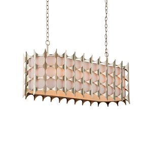 Bardi  Chandelier in Contemporary Silver Leaf by Currey and Company