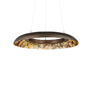 Tairagai LED Chandelier in Natural Bronze Gold by Currey and Company